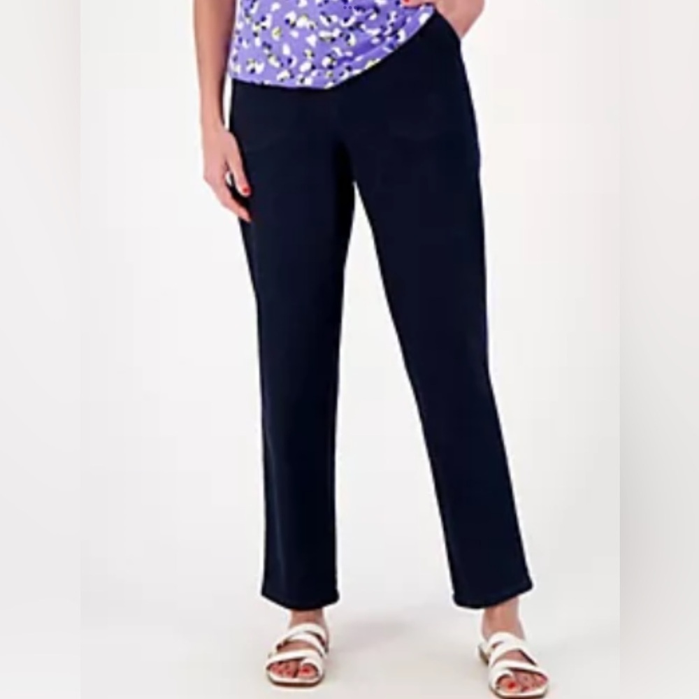 Women Denim & Co stretch/ side pocket Pull-on Pants Sz XXS
